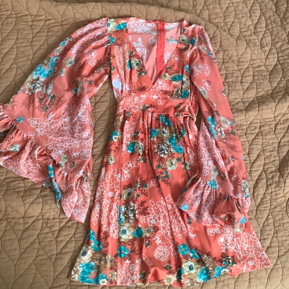 Beautiful Authentic Vintage Flower mini dress